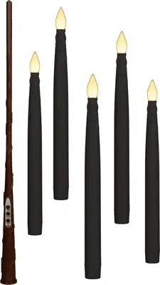 Productafbeelding van Kaars zwevend h28,5 cm zwart 5st Anna's Collection