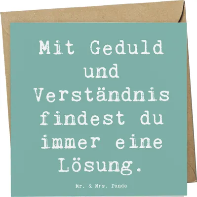 Produktbild von Mr. & Mrs. Panda Grußkarte Spruch Konflikte friedlich lösen - Meeresbrise - Geschenk, Streitschlichtung, doppelkarte, Klappkarte, Zuversicht, Vertrauem, Trost, faltkarte