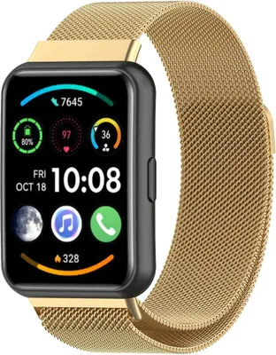 Productafbeelding van imoshion Milanees magnetisch bandje voor de Huawei Watch Fit 2 - Goud