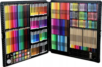 Immagine prodotto di OMNA | Mega set da colorare artistico - 288 pezzi - matite colorate, pennarelli - Divertimento creativo per bambini