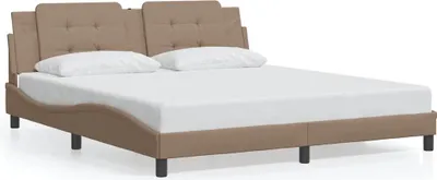 Produktbild von vidaXL Bettgestell ohne Matratze "Zadar" Cappuccino-Braun 180x200 cm Kunstleder