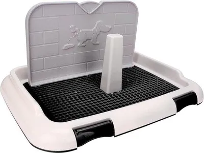 Produktbild von Famanu Hundetoilette Indoor mit simulierter Wand - Schwarz