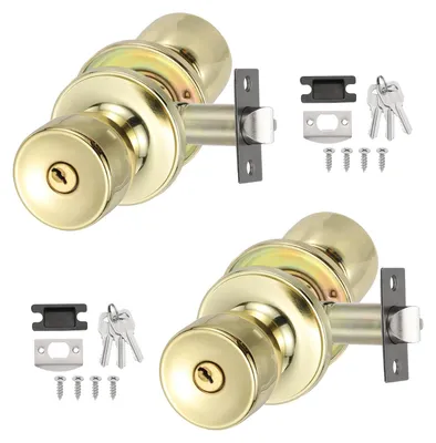 Türklinken für Schlüsseleingang, 2 Stk., Zinklegierung, Gold