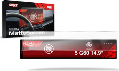 Immagine prodotto di Pellicola opaca autoadesiva per display, compatibile con BMW Serie 5 G60 (2023-2024), marca Grizz Protector