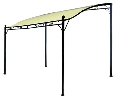 Produktbild von Anbaupavillon Mantova 300x250 cm Stahlgestell Schwarz Dach Polyester Ecru