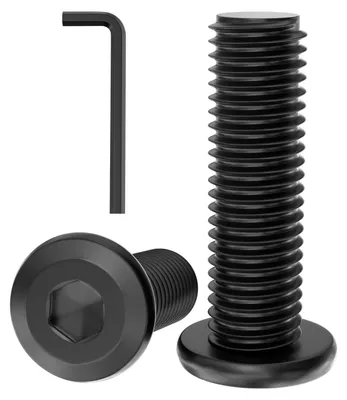 Productafbeelding van 30 Stuks M4x6mm Zwarte Inbus-Schroeven met Platte Kop