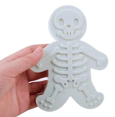 Halloween Skelett-Ausstecher 3D-Stempel, 14,5×10,5×1,6 cm