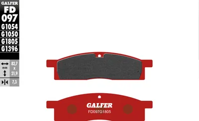 Produktbild von Bremsbeläge Galfer FD097G1805 Semi-Metall OFFROAD / TRIAL vorne für Yamaha YZ 65 - 85 ccm Bj. 1986 - 2023