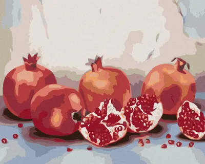 Produktbild von Zuty - Malen nach Zahlen - GRANATAPFEL (MYROSLAVA VOLOSCHUK), 40x50 cm, mit Keilrahmen (bereits gespannt)