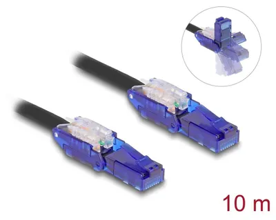 Obrázek produktu pro DeLOCK 80931, 10 m, Cat6, U/UTP (UTP), RJ-45, RJ-45, Černá, Fialová