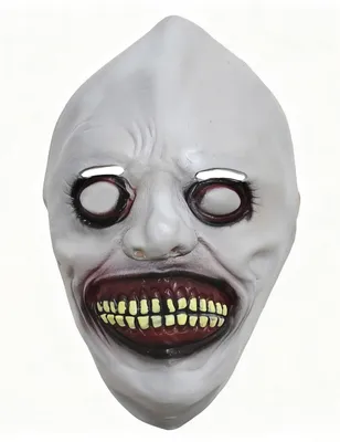 Horror-Maske lachender Dämon, weiß, für Cosplay & Halloween