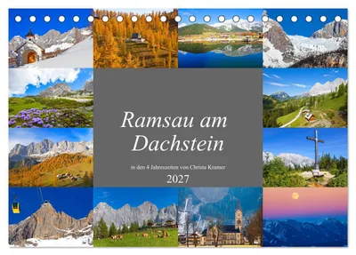 Produktbild von Ramsau am Dachstein (Tischkalender 2027 DIN A5 quer), CALVENDO Monatskalender