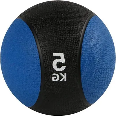Productafbeelding van Medicijnbal - Fitnessbal Krachtbal - Krachttraining - Duurzaam Rubber - 5 kg - Zwart