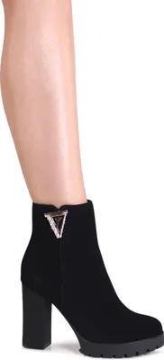 Produktbild von topschuhe24 3122 Damen Plateau Stiefeletten Ankle Boots, Farbe:Schwarz, Größe:41 EU