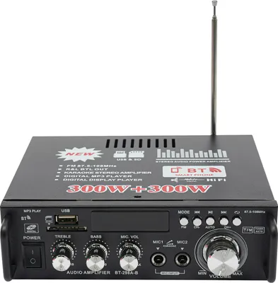 Produktbild von 600W Mini wzmacniacz stereo HiFi Bluetooth Cyfrowy wzmacniacz mocy Wzmacniacz mocy FM LCD Profesjonalny wzmacniacz audio