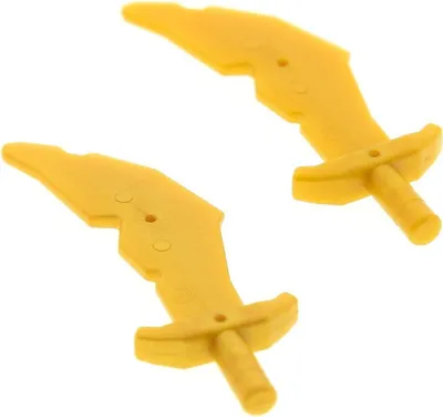 Produktbild von 2x Lego Figuren Waffe Krummsäbel perl gold Schwert Säbel Zubehör 4600296 60752