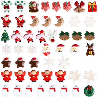 50 Kunstharz-Weihnachtsmann-Miniaturen, 2-3 cm, Dekoration
