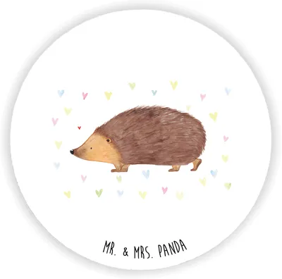 Produktbild von Mr. & Mrs. Panda magnet Igel Herzen - Weiß - Geschenk, Leben, Whiteboard, Kuss, Lustige Sprüche, Liebe, Kühlschrankmagnet, zettelhalter, Herz, pinnwand, für kühlschrank