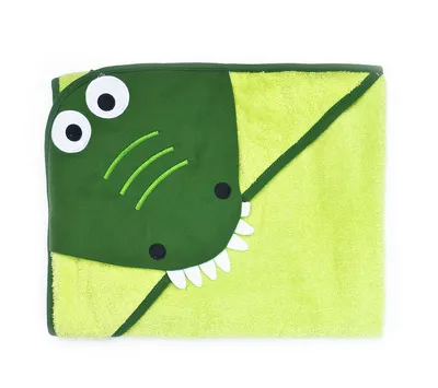 Produktbild von Sensillo - Baby-Handtuch mit Kapuze 100x100cm, Baby-Bademantel, Krokodil - Grn