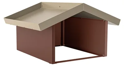 Immagine prodotto di hiyard garage per tosaerba robot ad angolo / Garage per tosaerba robot resistente alle intemperie e tettoia per tosaerba robot / beige perla e marrone ruggine / Lunghezza 777 mm - Larghezza 890 mm - Altezza 510 mm