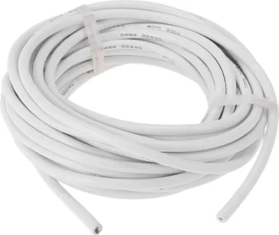 Produktbild von Elektrische Masseleitung Automobil-Stromleitung 26FT Weiß TC 1 Stück 22Gauge 4 Leiter Vollständig isoliert & Soft-Touch-Mantel Universal