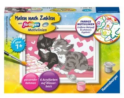 Image de Ravensburger CreArt 28467 - Kuschelkatzen - Peinture par numéros pour enfants à partir de 7 ans 28467