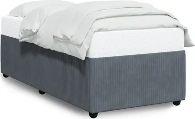 Produktbild von vidaXL Bettgestell ohne Matratze Dunkelgrau 90x200 cm Samt