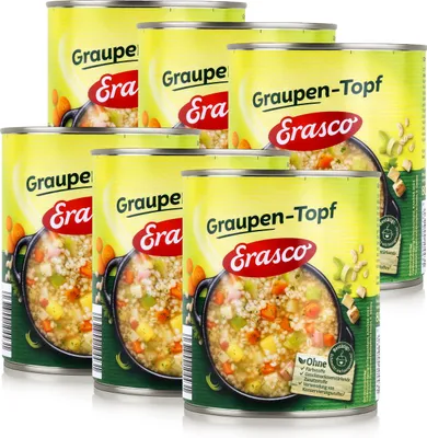 Produktbild von Erasco Graupen-Topf 800g Fertigessen (6er Pack)