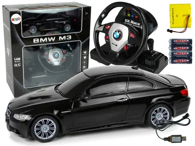 Immagine prodotto di Telecomandato BMW M3 nero 2.4G volante pilota 1:18 luci sonore
