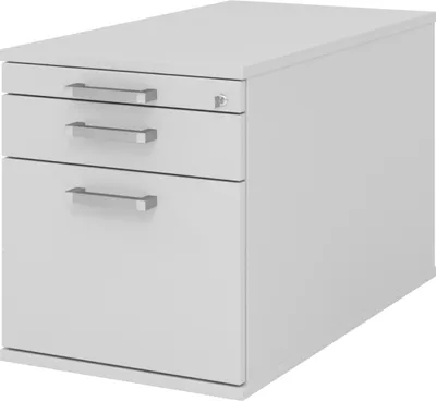 Produktbild von bümö office Rollcontainer - mit Hängeregistratur - Griff: Chromgriff (Metall), Nachbildung: Grau
