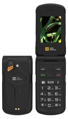 Produktbild von AGM M10, Klappgehäuse, Dual-SIM, 6,1 cm (2.4"), Bluetooth, 1200 mAh, Schwarz