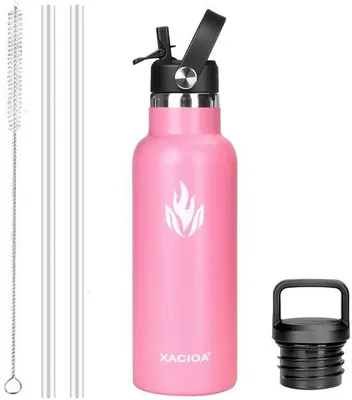 Image de Gourde en acier inoxydable de 500 ml, isotherme, sans BPA, lavable au lave-vaisselle