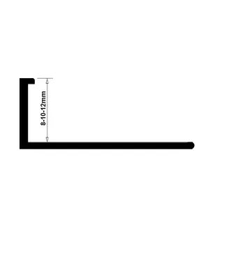Produktbild von Alu L-Profil Fliesenschiene Fliesenprofil gold matt L270cm 10mm