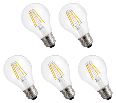 Productafbeelding van Spectrum LED Peerlamp A60 E27 Helder - 3.8W 806lm 3000K - Warmwit - Vervangt 60W - 5 stuks