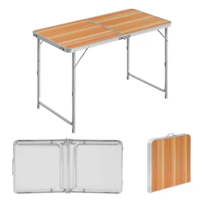 Produktbild von WOLTU Campingtisch Klapptisch höhenverstellbar Aluminium MDF Helleiche