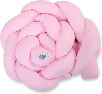 Produktbild von Flätad Schutz für Babybett aus Naturfaser rosa Knot Pillow 180 cm