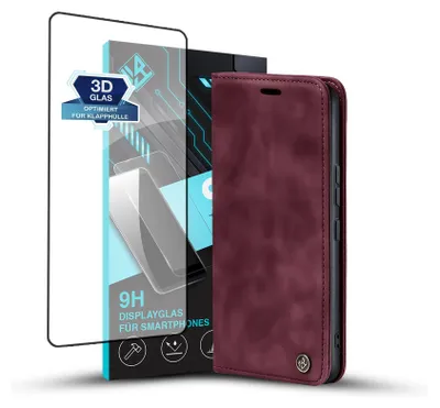 A product shot of a phone case and screen protector.
