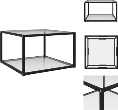 Zdjęcie produktu dla vidaXL Stolik kawowy przezroczysty 60x60x35 cm szkło hartowane - Stoliki kawowe