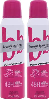 Produktbild von 2 x bruno banani Antitranspirant Deodorant Pure Woman je 150ml