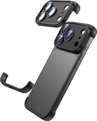 Obrázek produktu pro INF Černé TPU pouzdro pro iPhone 17 Air – Nárazuvzdorné a ochrana objektivu