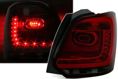 Immagine prodotto di Fari posteriori a LED, color rosso scuro, per Volkswagen Polo 6R dal 2009 al 2014