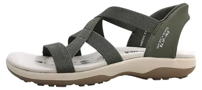 Productafbeelding van Skechers Reggae Slim Damenschuhe Sandalen Flach Grau Freizeit