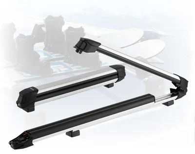 Produktbild von VEVOR Skiboard Snowboard Dachträger für bis zu 6 Paar Ski / 4 Snowboards, abschließbarer Skidachträger mit Gummipolsterung, Skihalter für die meisten geschlitzten Querträger (715 mm Ladebreite)