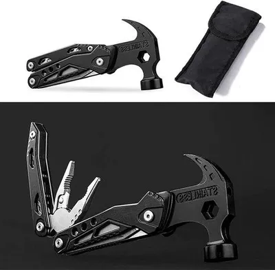 Produktbild von Famanu Multitool 13-in-1 - Outdoor Zubehör - Wandern - Zange - Mini-Hammer - Überlebensmesser