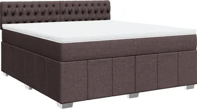 Produktbild von Boxspringbett mit Matratze Dunkelbraun 180x200 cm Stoff