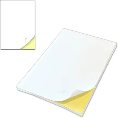 Produktbild von 15 Blatt – Aufklebepapier für Drucker, A4 – Weißes, selbstklebendes Etikettenpapier, bedruckbar – 297 x 210 mm