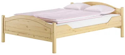 Produktbild von Doppelbett 140x200 Kieferbett Massivholz Ehebett Französisches Bett V-60.30-14ohne Zubehör