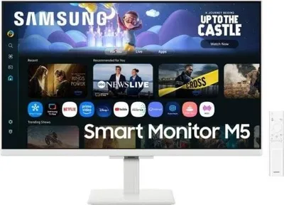 Image de Samsung Smart Monitor M50F M5 27" FullHD 60Hz IPS Smart HDR10 Altavoces WiFi Bluetooth Blanco