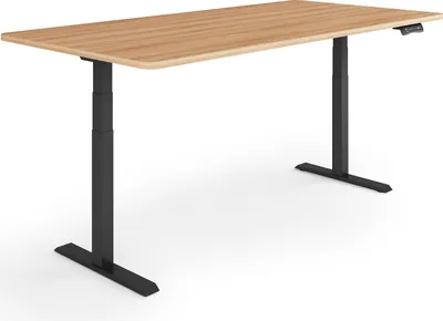 Produktbild von ESMART EZX-132BM 160x80cm Ahorn-Nachbildung Ergonomischer Steh-Sitz-Schreibtisch Stufenlos elektrisch höhenverstellbar 60,5-125,5 cm 3x Memory Aktivitätserinnerung Schnelle Montage