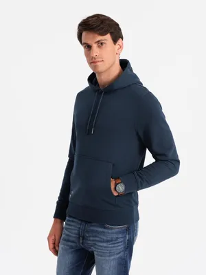 Obrázek produktu pro Ombre Clothing Pánská mikina s kapucí Okoello tmavě modrá M